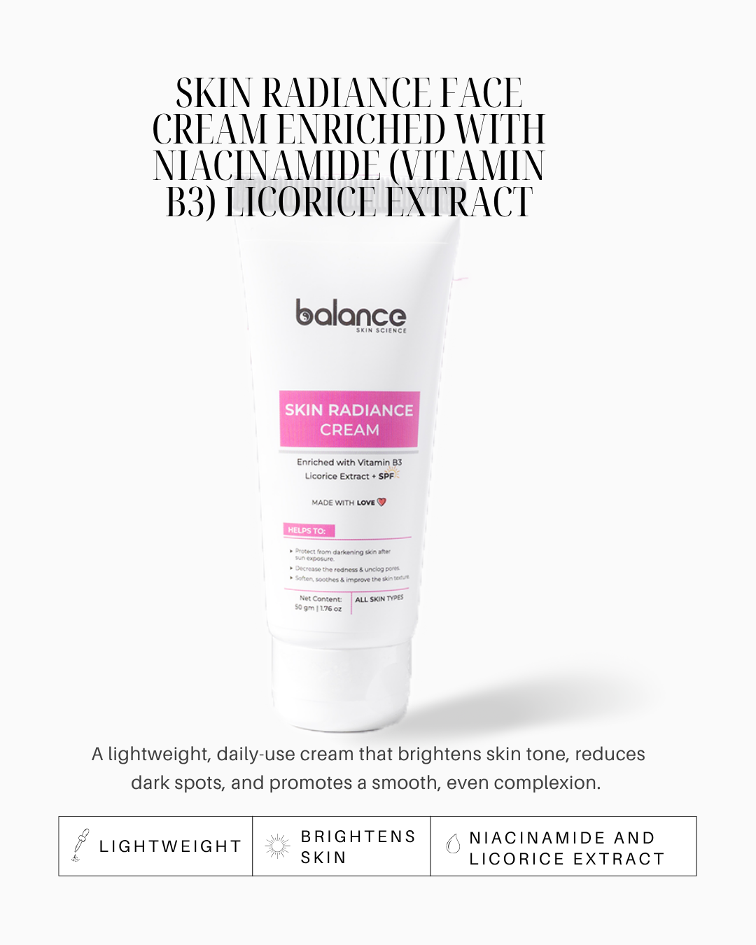 Skin Balance Science Balance Skin Science Glow & Sun Defence Skincare Hamper | Radiance Cre