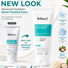 Face & Body Moisturiser Polyglutamic Acid, Hyaluronic Acid, Niacinamide (Vitamin B3), Shea Butter, Kokum Butter & Aloe Vera, Intense Hydration & Skin Barrier Support 100gm