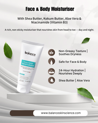 Balance Skin Science Glow & Hydration Skincare Gift Hamper | Vitamin C Face Wash + Radiance Cream + Face & Body Moisturizer | Unisex Skincare Kit | All Skin Types