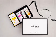 Balance Skin Science Complete Daily Glow Skincare Hamper | Vitamin C Face Wash + Radiance Cream + Moisturizer + SPF 30 | Unisex Skincare Gift Box for All Skin Types