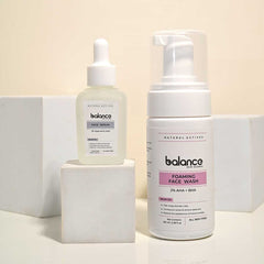 Intense Skin Hydration Duo - Exfoliating Face wash and Hydrating Face Serum Balance Skin Science