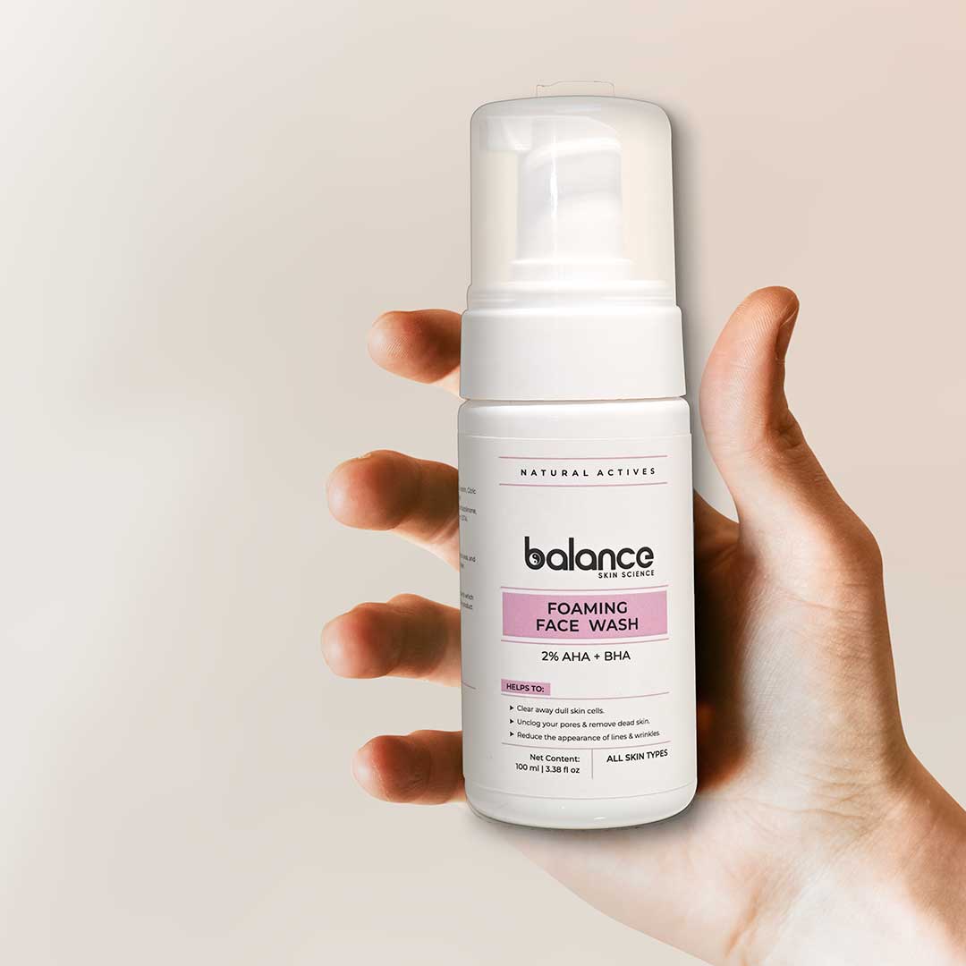 Achieving Balance with Skin Science 2% AHA + BHA Foaming Face Wash ...