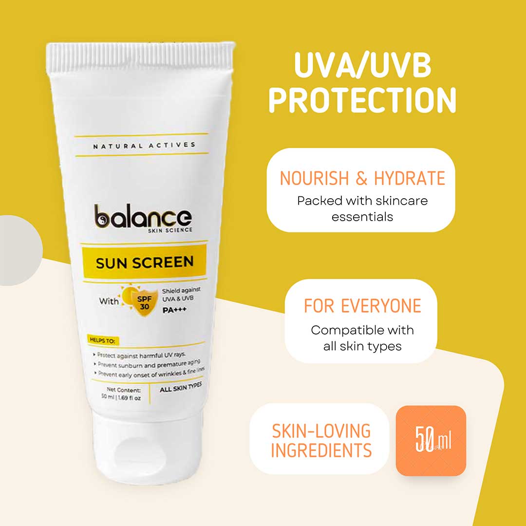 Protective Shield: SPF 30 Sunscreen for Broad-Spectrum UV Protection Balance Skin Science